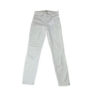 J Crew 9" High Rise Toothpick Skinny Jeans Womens 26 28x29 White Re-Imagined